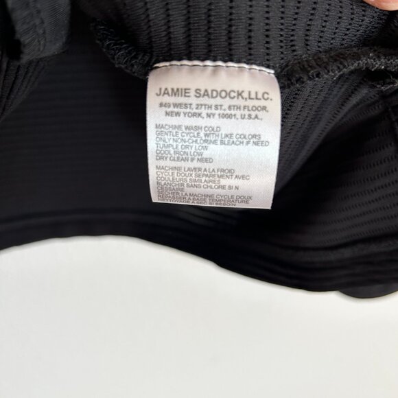 Jamie Sadock Golf Jacket M Black Ribbed Full Zip Lightweight Active - Picture 8 of 8